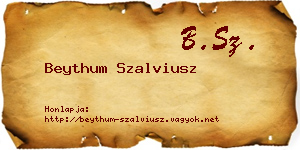 Beythum Szalviusz névjegykártya